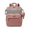 zepingminn Diaper Bag Backpack, Nappy Bag Gift for Boys/Girl-Mothers Day Gifts,Mommy Bag With USB Charging Port (Pink Gray)
