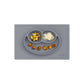 ezpz Happy Mat - 24 Months+ (Gray) - 100% Silicone Suction Plate with Built-in Placemat for Toddlers + Preschoolers - Divided To