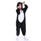 Funivals Animals Kitty Cosplay Costume Unisex Kids, Plush Black Cat Jumpsuit Pajamas Child For Halloween Christmas Party (M(For