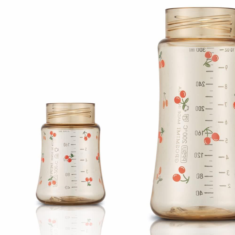 Grosmimi Ppsu Baby Bottle, Bpa Free (10Oz Cherry_Pure Gold)