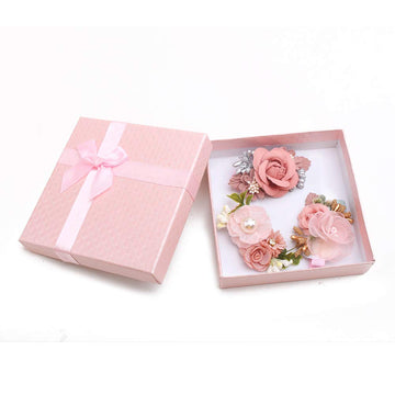 Flower Hair Clips Set For Baby Girl Lightweight Floral Hair Bow Accessories With Boutique Fully Lined Alligator Clip 3Pcs For To