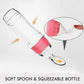Matyz 2 Pcs Silicone Baby Food Dispensing Spoon (Pink, 4Oz/120Ml) Squeeze Feeder With Spoon - Spoon Bottle For Baby - Baby Spoon