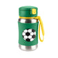 Skip Hop Toddler Sippy Cup with Straw, Sparks Stainless Steel Straw Bottle, Soccer