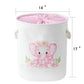 INough Baby Basket Pink Hamper Large Kids Hamper Baby Laundry Hampers for Nursery Girl, Girls Laundry Baskets for Kids, Dirty Cl