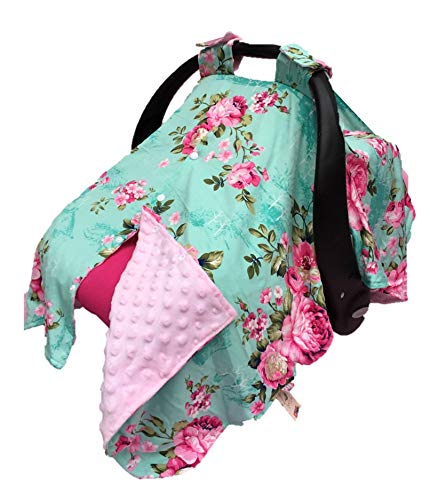 Rosy Kids Infant Carseat Canopy Cover 1Pc Wind Proof Baby Car Seat Cover, Sunshade Cover, Boys And Girls, Fits Any Baby Car Seat