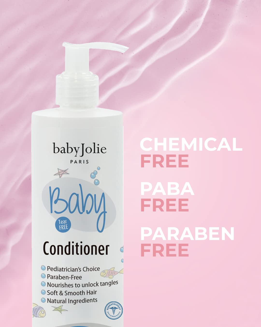 Baby Jolie Tear-Free Bath Essentials For Infants And Toddlers | Shampoo 7.5Oz + Hair Conditioner 7.5Oz