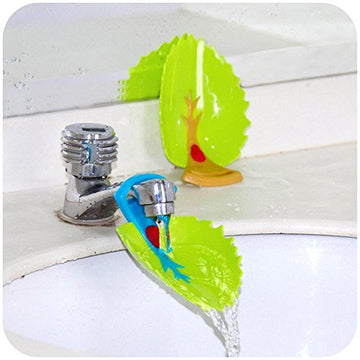 Yonisun Faucet Cover, Leaf Design Safety Faucet Extender For Children Toddler Kids Hand Washing Baby Kids Hand Wash Helper Bathr