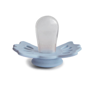 Frigg Lucky Symmetrical Silkysoft Silicone Baby Pacifier | Made In Denmark | Bpa-Free (Sage/Powder Blue, 0-6 Months)