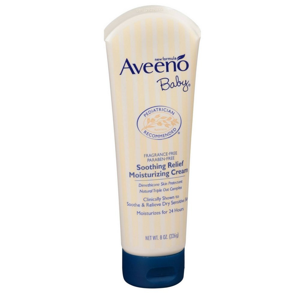 Aveeno Baby Soothing Relief Moisture Cream, Fragrance Free 8 Fl Oz (227 G)