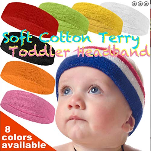 Couver Baby Infant Red Terry Solid Color Headband/Terry Cloth Head Band - 4Pieces