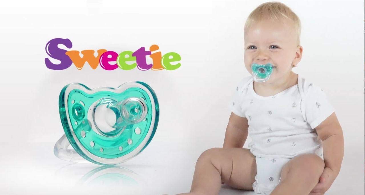 Sweetie Silicone Pacifier Refuser Soother 2 Count (Blue)