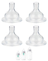 Silicone Nipple for Philips Avent Anti-Colic Baby Bottles, Flow 1, 1m+, Slow Flow, 4 Count