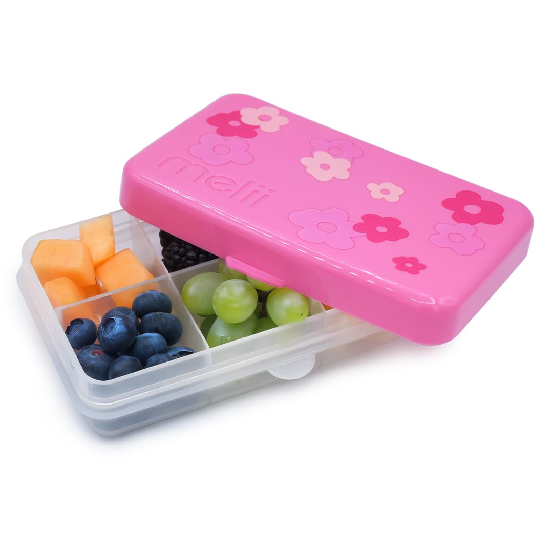 melii Mini Snackle Box - 6 Compartments, Divided Snack Container, Food ...