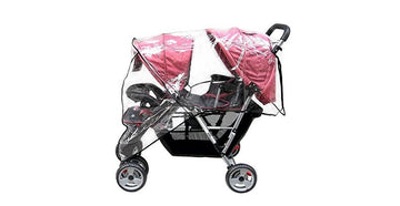 Ymkf Sqqr Weather Shield Double Popular For Swivel Wheel Stroller Universal Size Baby Rain Cover/Wind Shield Deal (Black)