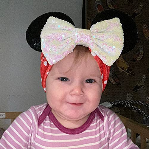 Clgift Minnie Ears Baby/Toddler Headband, Minnie Baby Ears, Minnie Ears Baby Headband, Toddler Headband (Minnie)