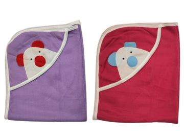 Baby Blankets Newborn Single Hooded Baby Blanket 03 Months Pack of 2, 70 cm x 60 cm