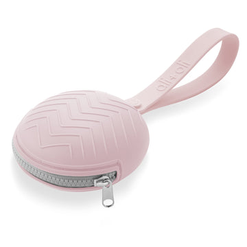Ali+Oli Silicone Pacifier Case (Pink) 3' X 1.6' Bpa-Free Newborn Pacifier Holder, Travel Baby Pacifiers Silicone Pouch, Pacifi