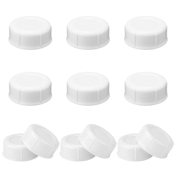 Tinoaly 12Pcs Narrow Baby Bottle Caps For Dr Brown, Medela, Ameda (White, Bpa-Free, Leakproof, Reusable, Dishwasher Safe)