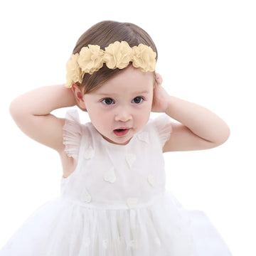 Headbands For Baby Girls Soft Champagne Hairband Flower Crown Cute Hair Accessories
