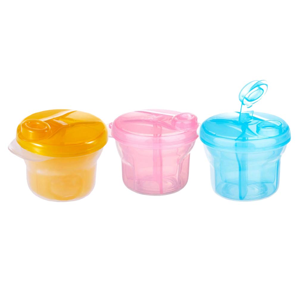 Beavorty Kids Snack Containers 3Pcs Formula Dispenser Milk Powder Portable Travel Container For Infant Toddler Children Snack Co
