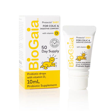 Biogaia Protectis Baby Probiotic Drops + Vitamin D | Reduces Colic, Gas & Spit-Ups | Healthy Poops | Reduces Crying & Fussing &