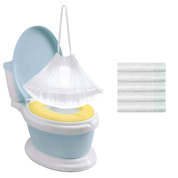 Tebery 100 Pack Portable Potty Chair Liners With Drawstring, Potty Bags Potty Liners Disposable For Baby Toilet Potty Training S