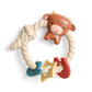 Itzy Ritzy Silicone Teether with Rattle; Rattle Teether Features Rattle Sound, Three Silicone Teething Rings and Raised Texture 