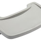 Rubbermaid Commercial Products High Chair Food Tray, 19.5-Inch, Plastic, Platinum, Easy Cleaning/Rinsing, Removeable Tray for Po