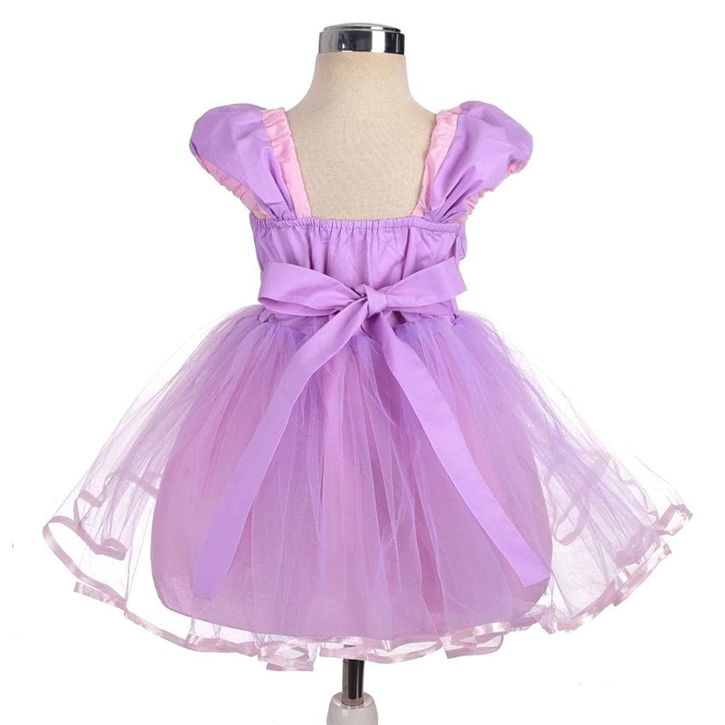 Dressy Daisy Princess Tulle Dress Fancy Party Costume With Crown And Accessories Halloween Birthday Outfit For Little Kids Girls