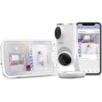 Hubble Connected Dual Vision Smart Hd Baby Monitor With 2 Cameras, Wifi Baby Monitor With App And Screen, Remote Pan Tilt Zoom,