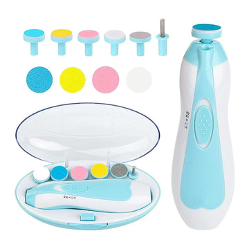 Kidology Baby Nail Trimmer Electric 6 In 1 Baby Nail File Clippers For Toes & Fingers, Safe Nail Filer Grinder Manicure Kit Kids