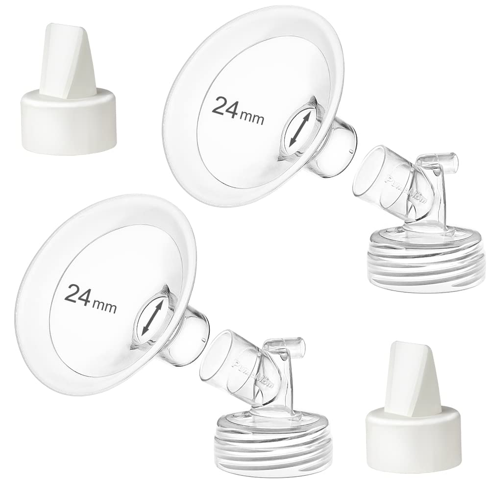 Pumpmom 24Mm Flanges Compatible With Spectra S2 Spectra S1 9 Plus Synergy Gold Breastpumps Accessories, Replacement Breast Shiel