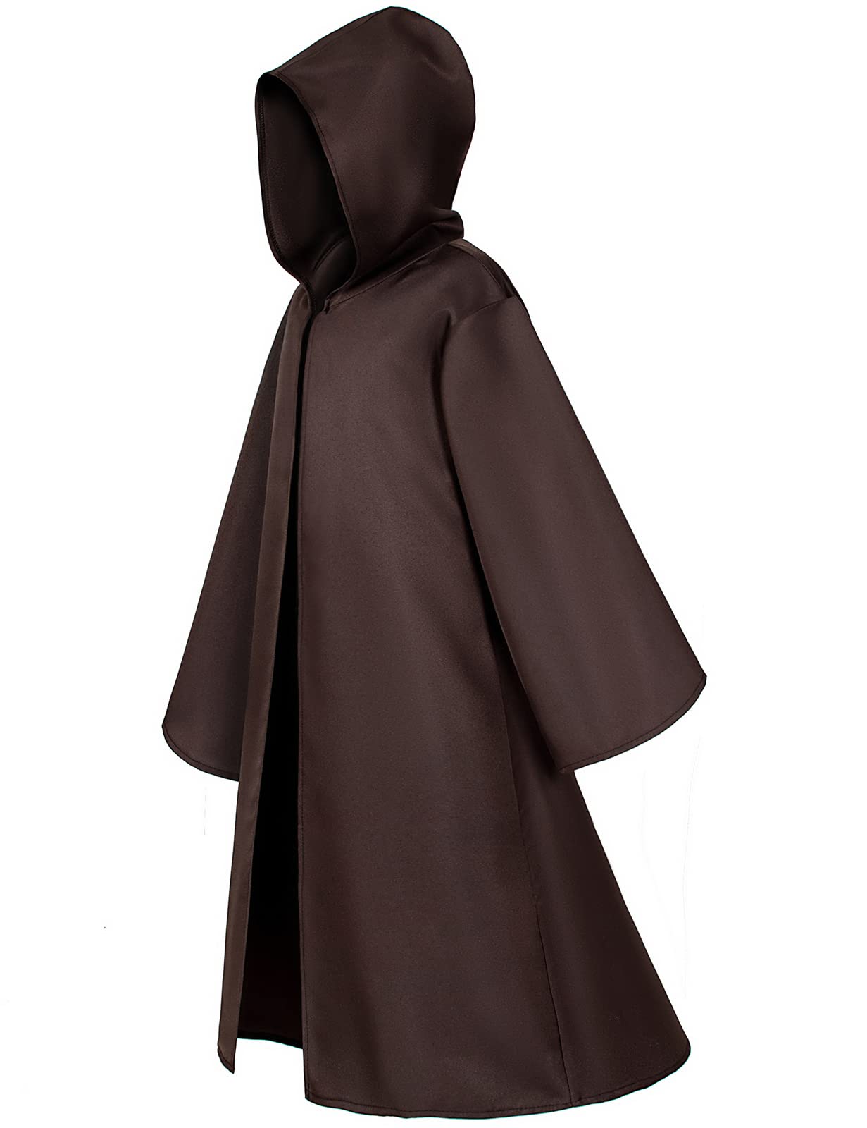 Togrop Knight Costume For Kids Robe Hooded Boys Cloak Cosplay Brown 12-14 Years