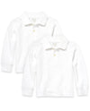 The Childrens Place Baby Boys And Toddler Boys Long Sleeve Pique Polo, White, 18-24 Months