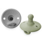 Ali+Oli Pacifier for Baby (2-pk) Set Original Round (Grey-Sage) Concaved Shield Newborn Pacifiers, BPA-Free Silicone Baby Pacifi