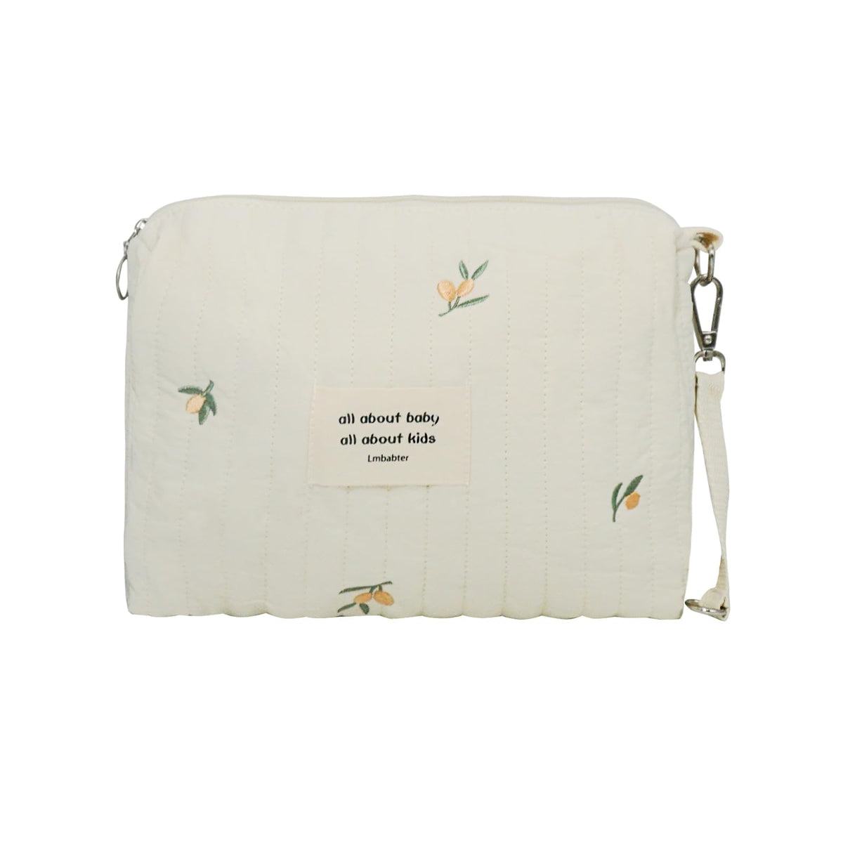 Lmbabter Baby Stroller Storage Bag Diaper Bag Infant Carriages Diaper Organizer Pouches Reusable Embroidered Mommy Bag for Outdo