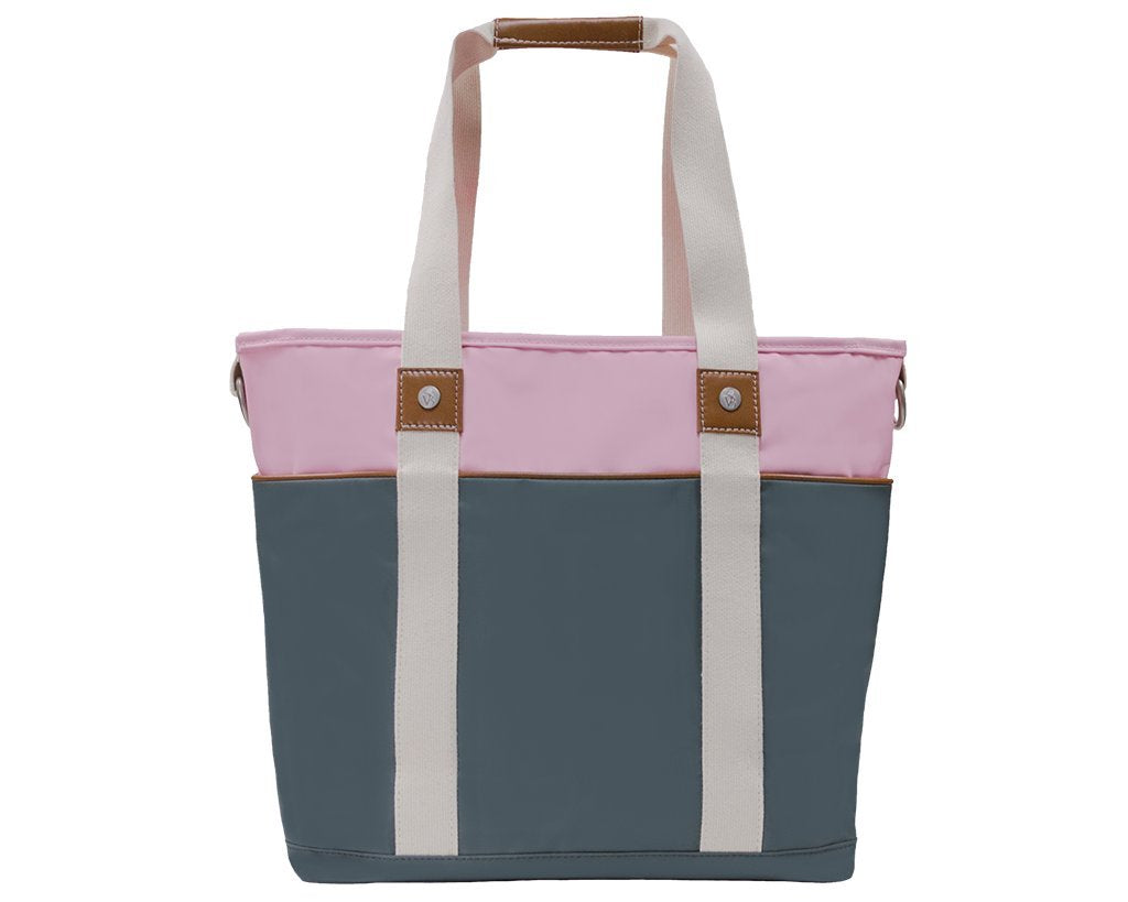 Vilah Bloom Harbor Side Tote Diaper Bag, Pink Elephant