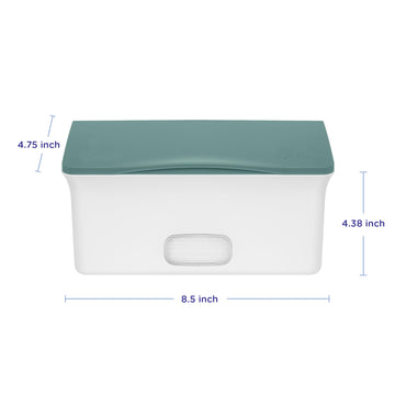 Ubbi Baby Wipes Dispenser With Weighted Plate And Secure Seal, Nursery And Baby Registry Essential To Keep Wipes Fresh, Open Wat