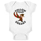 Funny Horror Infant Bodysuit Follow Your Dreams Costume for Babies White 6M