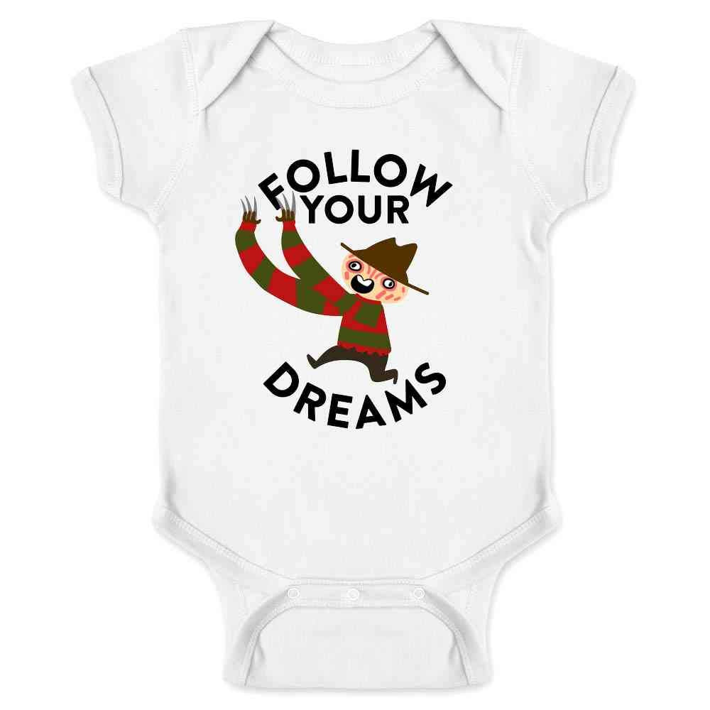 Funny Horror Infant Bodysuit Follow Your Dreams Costume for Babies White 6M