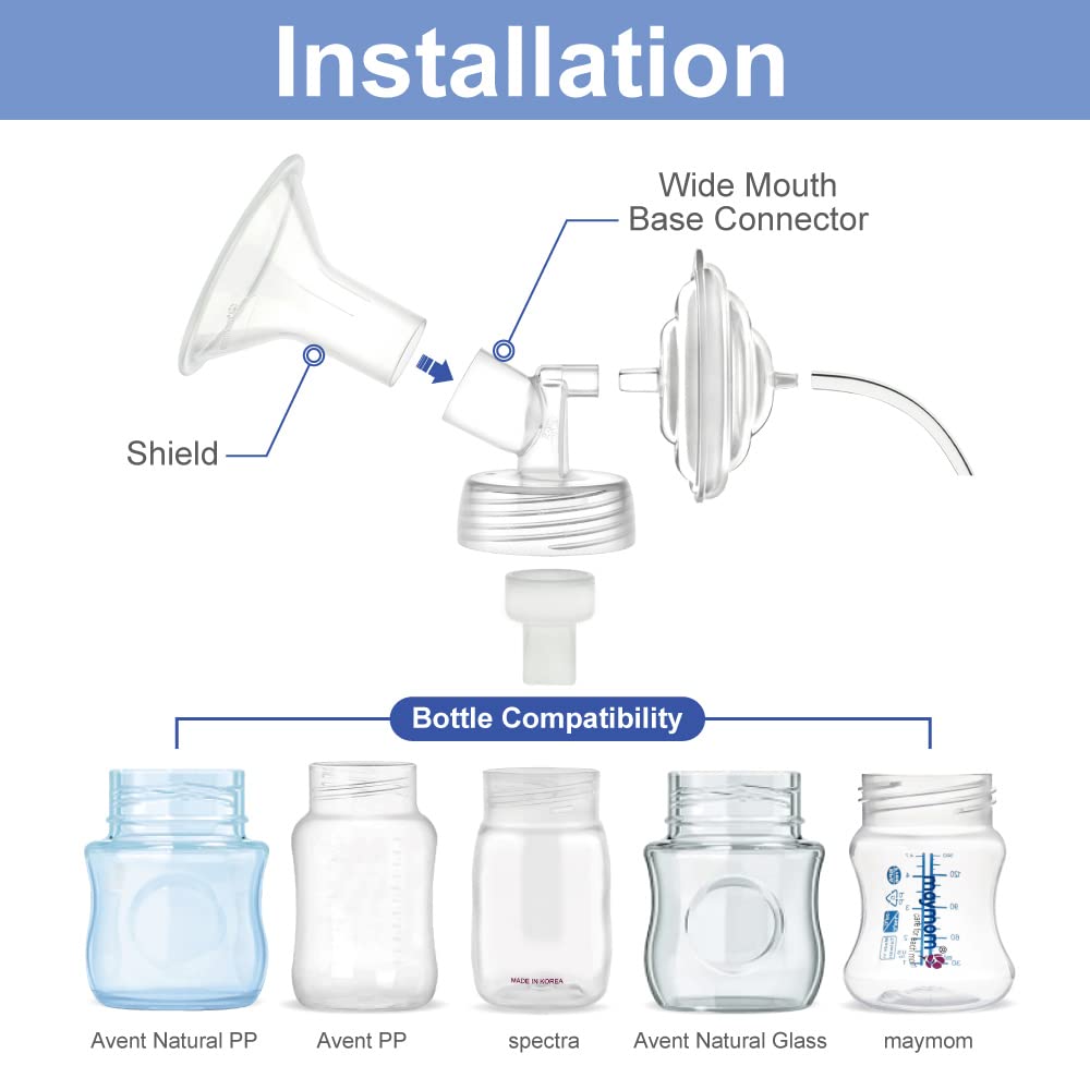 Maymom Pump Parts Work With Spectra S2 Spectra S1, 24Mm Flange Valve Tube Bottle Backflow Protector, Not Original Spectra S2 Acc