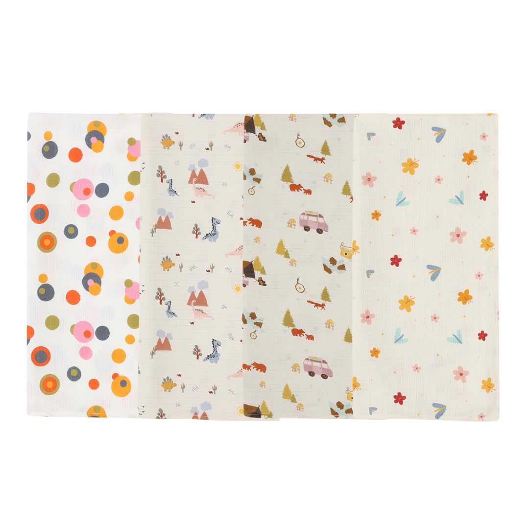 DULAAR Organic Muslin Swaddle Wrap Pack of 3 for Newborns, Baby & Infants | Super Soft Blanket Made of 100% Cotton (1m x 1m) | P