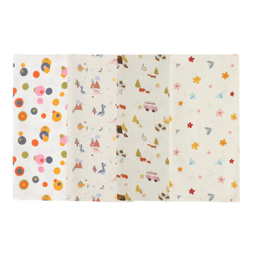 DULAAR Organic Muslin Swaddle Wrap Pack of 3 for Newborns, Baby & Infants | Super Soft Blanket Made of 100% Cotton (1m x 1m) | P