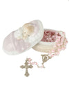 Giftware By Roman Inc., Children'S Gifts, New Baby, 1.5'H Baby Girl Box W/Rosary ,Religious, Inspirational, Durable (2X1X13)