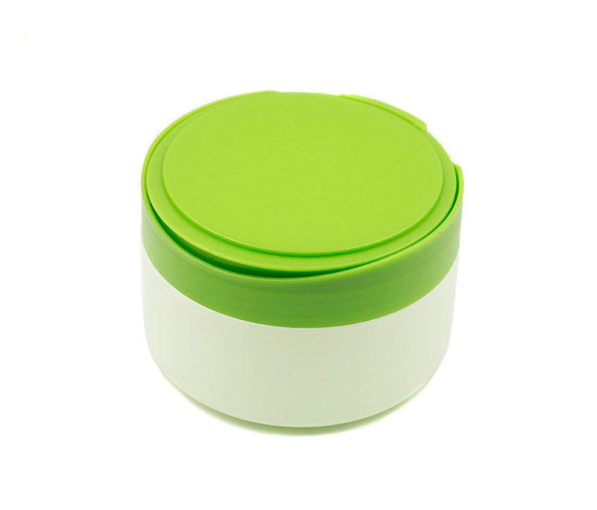 1Pc Empty Refillable Green Plastic Baby Skin Care Baby Bath Puff Container Kit Talcum Powder Case Storage Make-Up Loose Box Hold