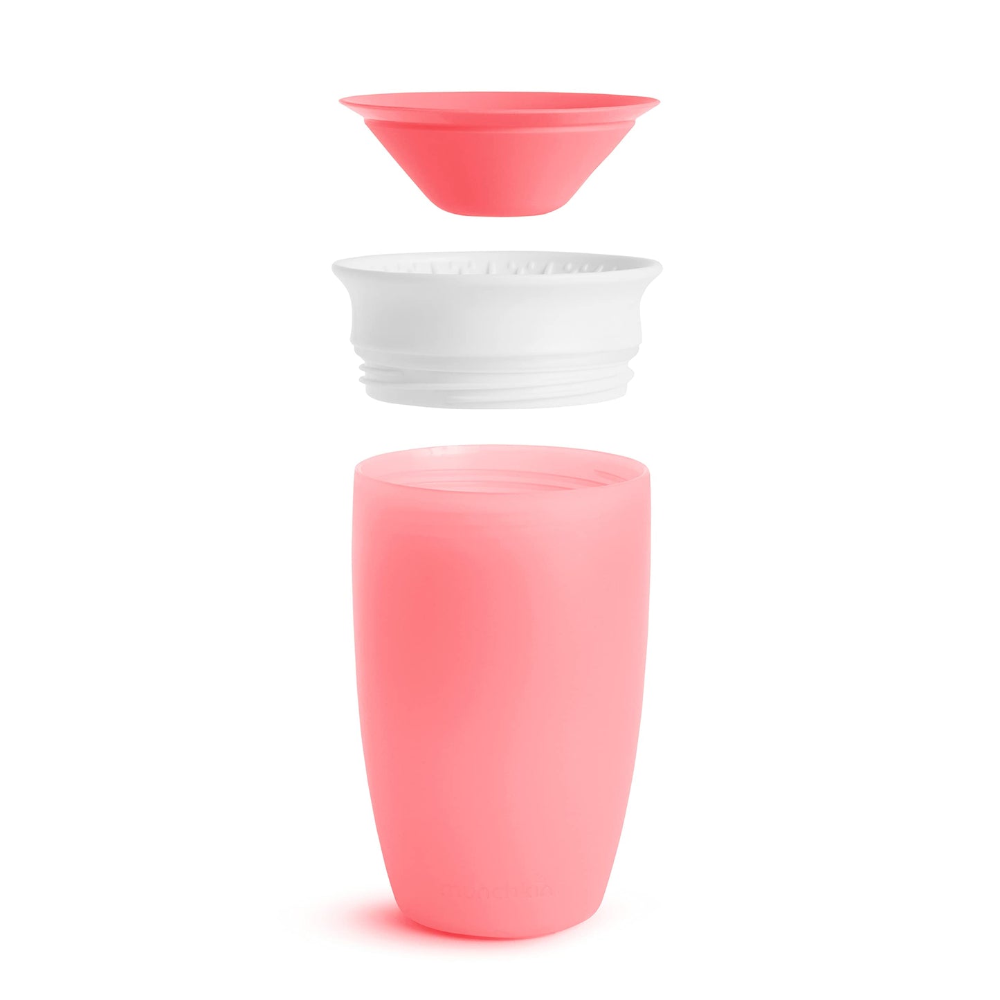 Munchkin Miracle 360 Toddler Sippy Cup, Spill Proof, 10 Ounce, 2 Pack, Pink/Purple