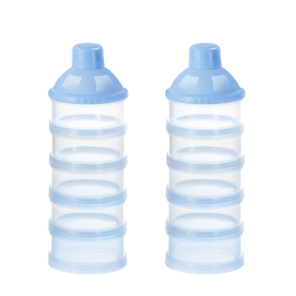 Accmor Formula Dispenser On The Go, 5 Layers Stackable Formula Container For Travel, Baby Milk Powder Kids Snack Container, Bpa