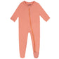 Guisby Baby Footed Pajamas With Mitten Cuffs,Double Zipper Sleepers Orange 12-18 Months