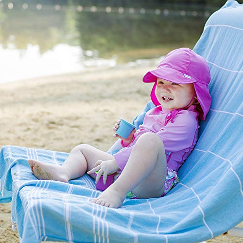 I Play. Baby Flap Sun Protection Swim Hat, Pink, 0-6 Months