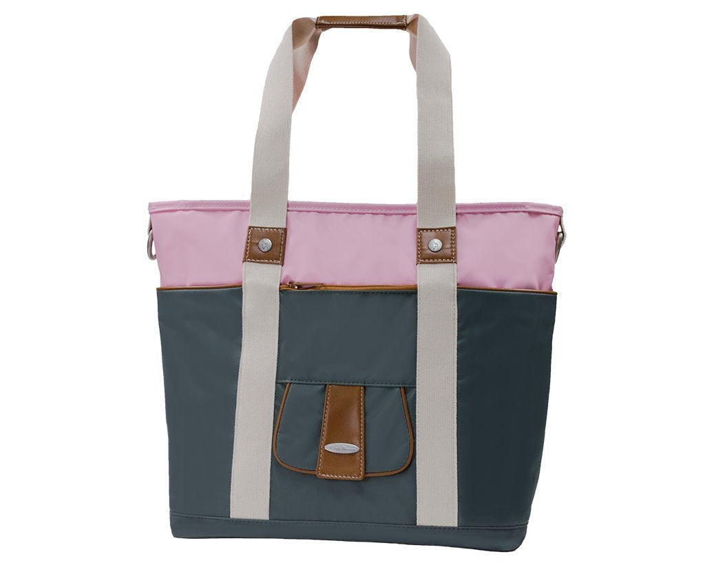 Vilah Bloom Harbor Side Tote Diaper Bag, Pink Elephant